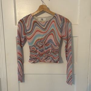 Madden semi sheer pastel corset top XS